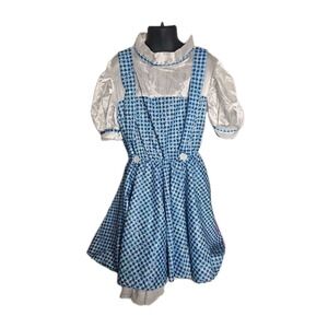 Rubies Wizard Of Oz Dorothy Dress Child MED Blue Check Halloween Sequins Sparkle